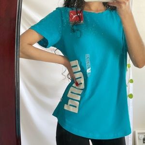 NWT Puma Blue Short Sleeve Shirt